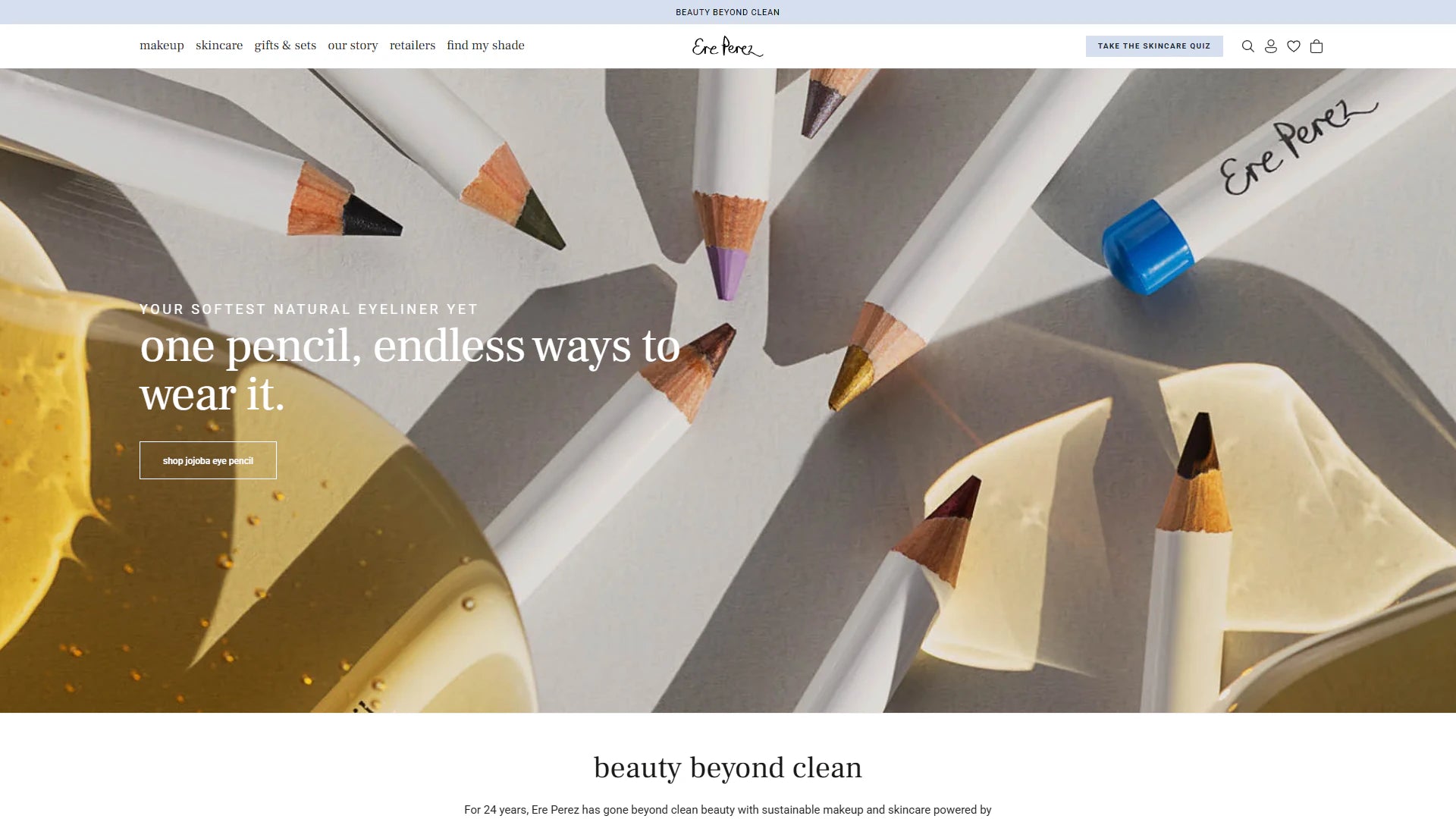 Ere Perez homepage Shopify storefront capture