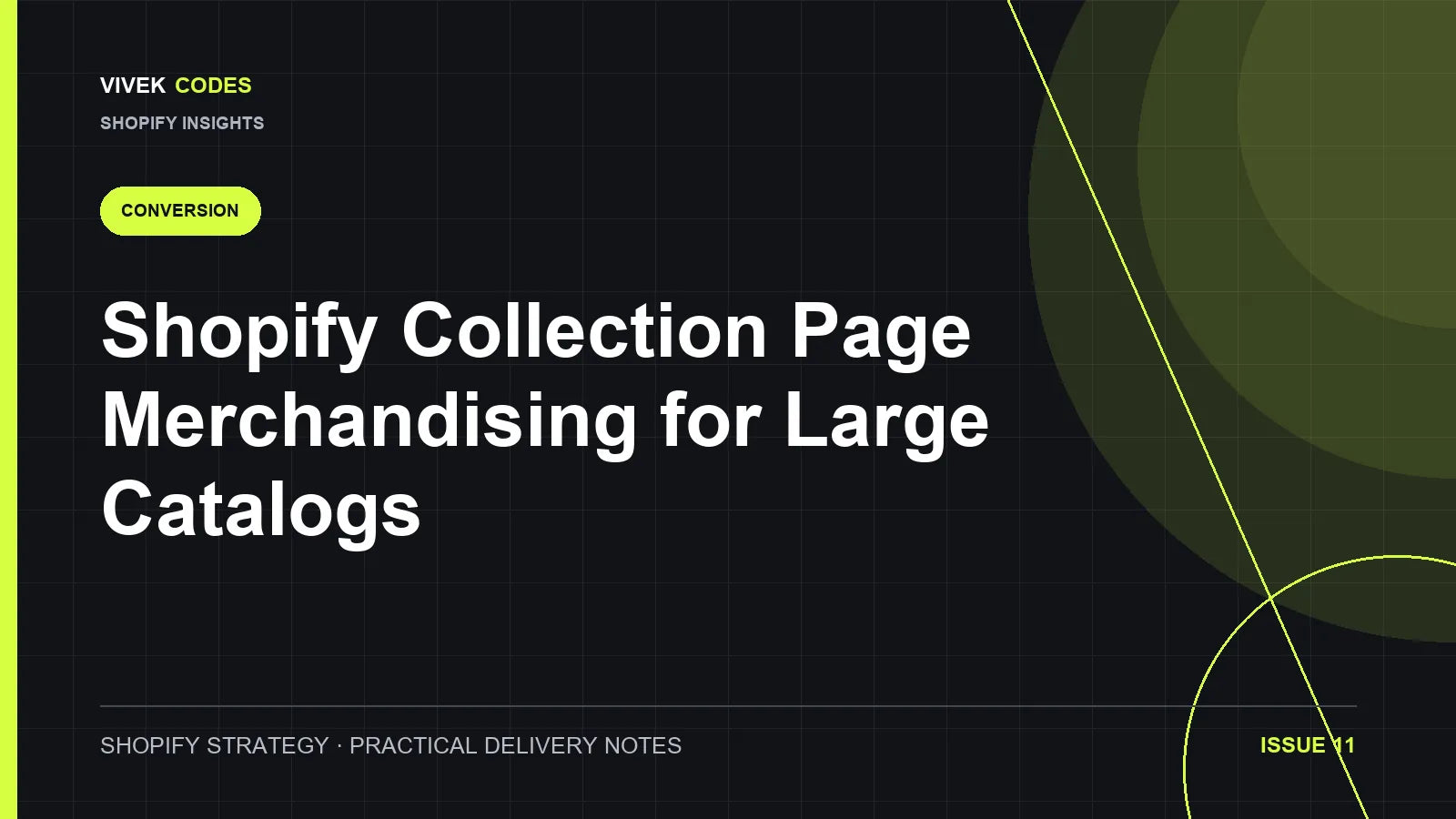 Shopify Collection Page Merchandising for Large Catalogs