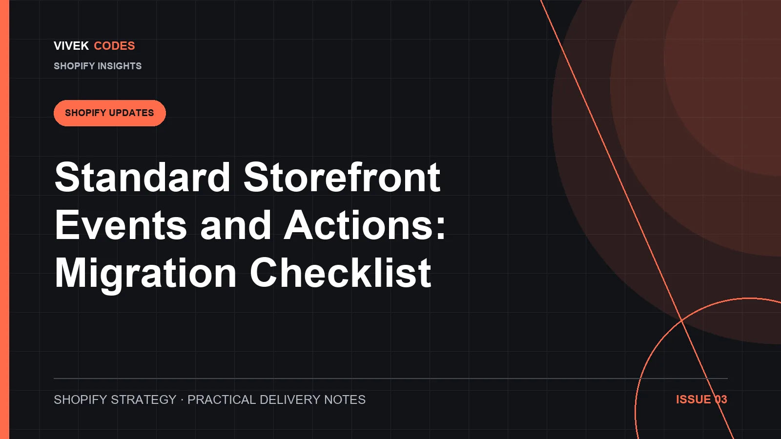 Standard Storefront Events and Actions: Migration Checklist