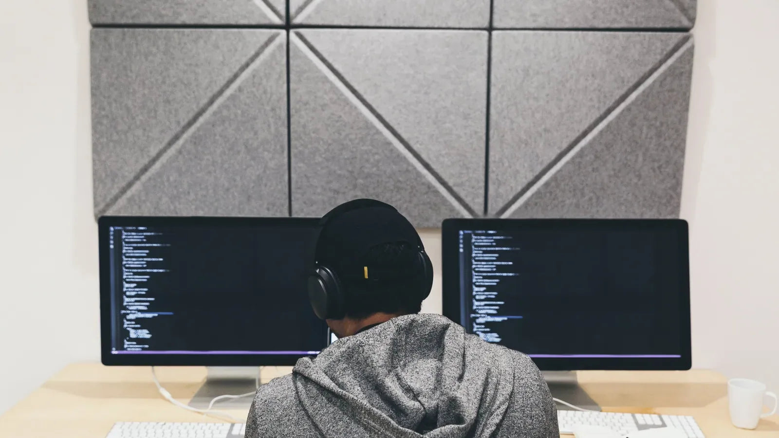 Programmer Focused On Code.