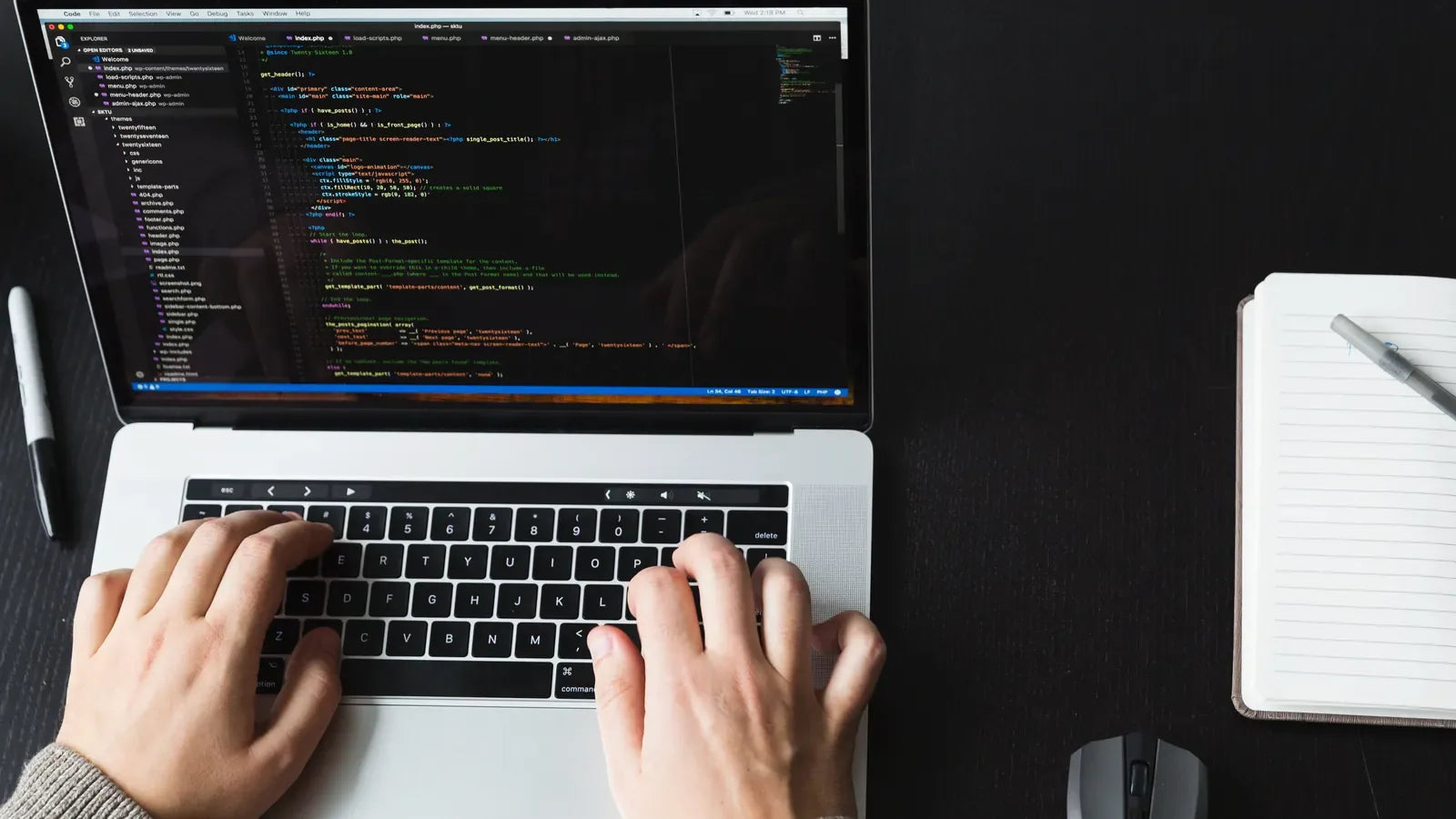 Developer Coding In PHP.