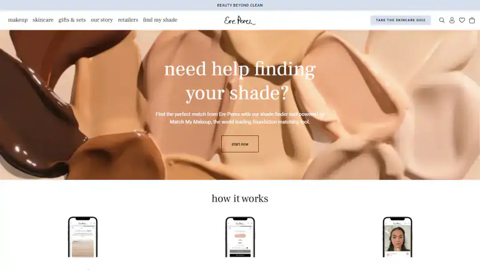 Ere Perez product finder — genuine desktop storefront capture from the project portfolio.