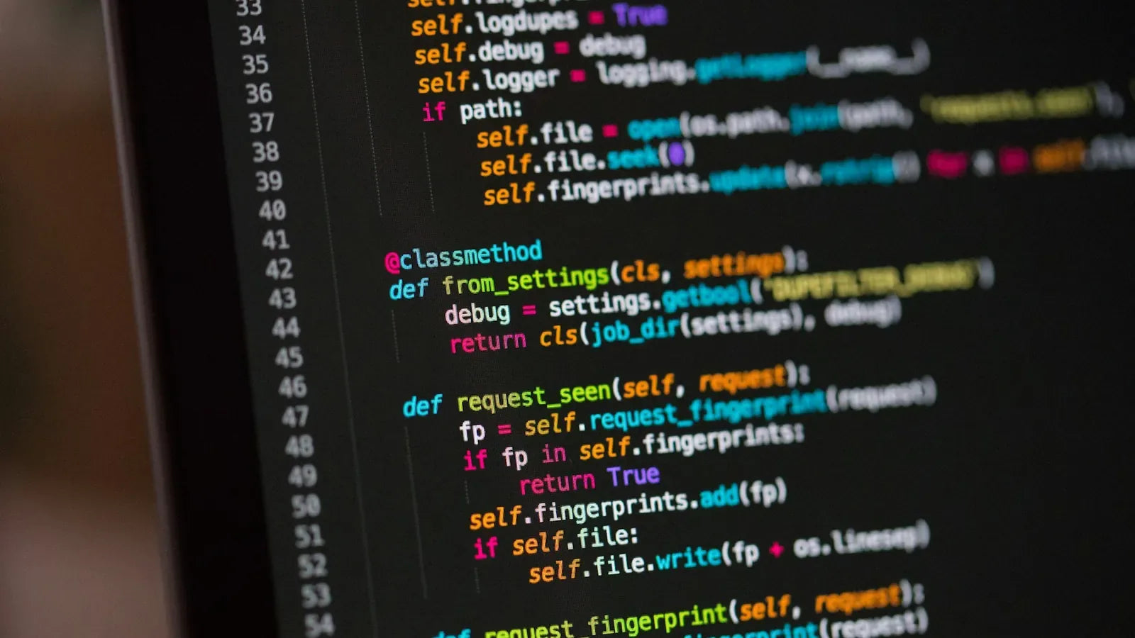 A computer screen with a bunch of code on it.