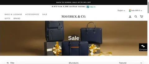 Maverick and Co. collection page storefront screenshot