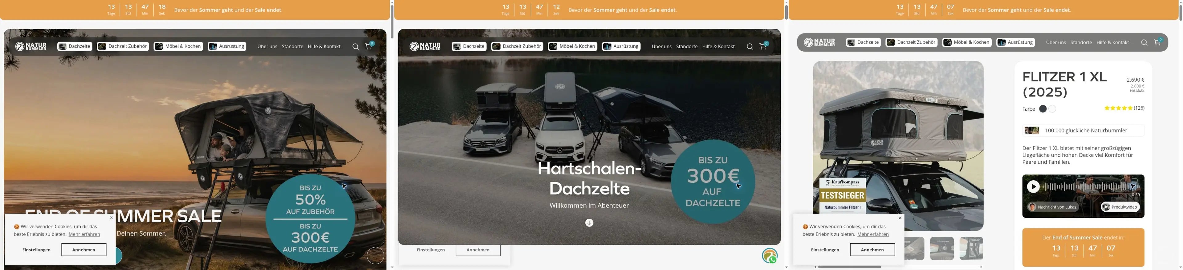 Naturbummler homepage storefront snapshot