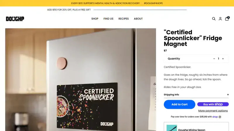 Doughp product — genuine storefront screenshot from the Vivek Codes portfolio