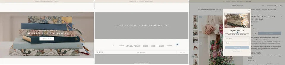 Bespoke Letterpress storefront screenshot from the Vivek Codes portfolio