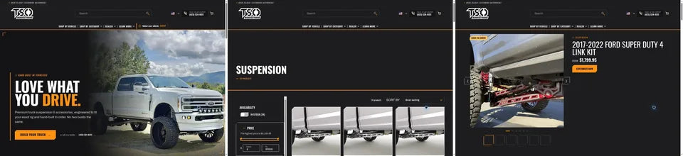 TSO storefront screenshot from the Vivek Codes portfolio