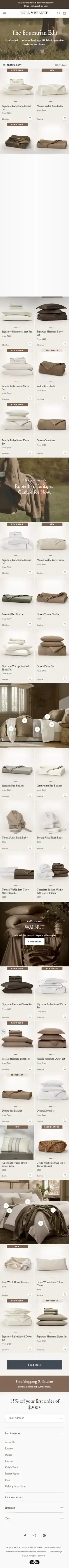 Boll & Branch Shopify Project | Vivek Codes collection page mobile Shopify storefront capture