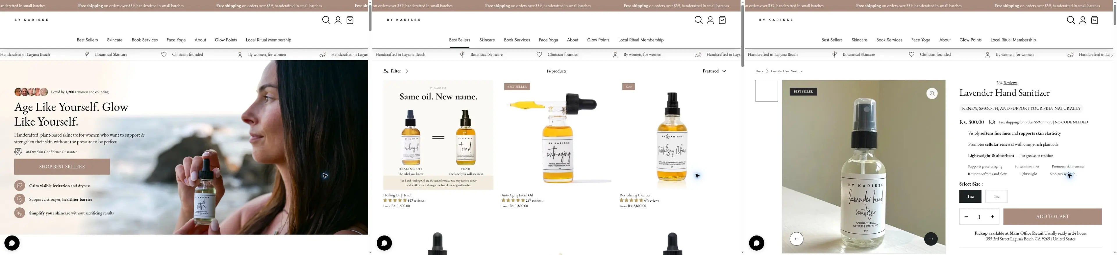 By Karisse product page storefront screenshot