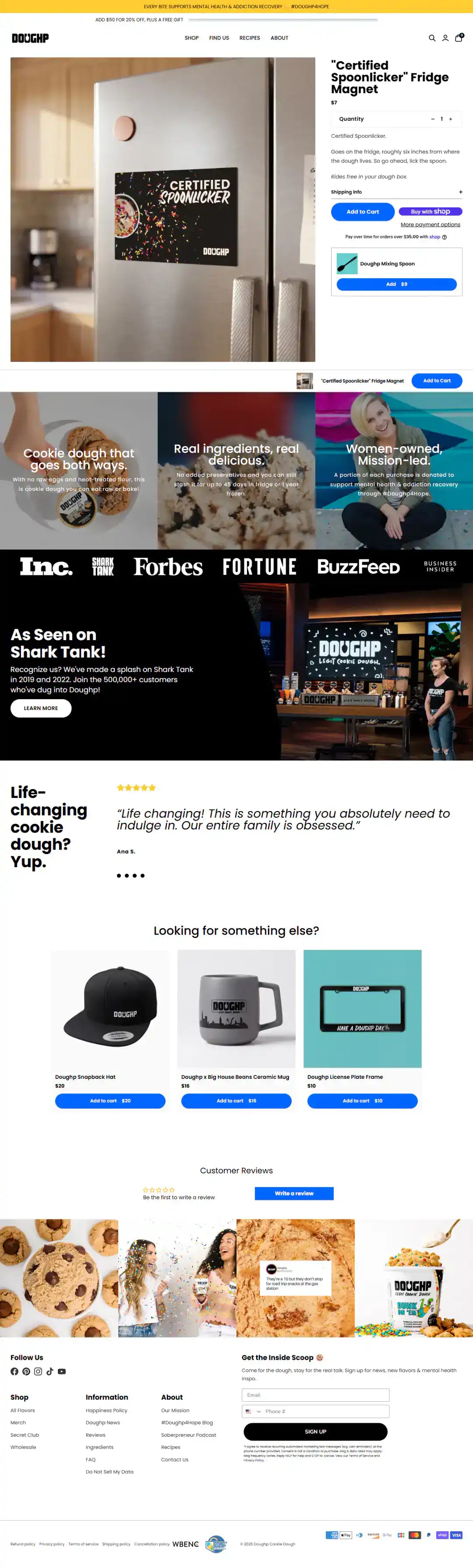 Doughp product page storefront screenshot