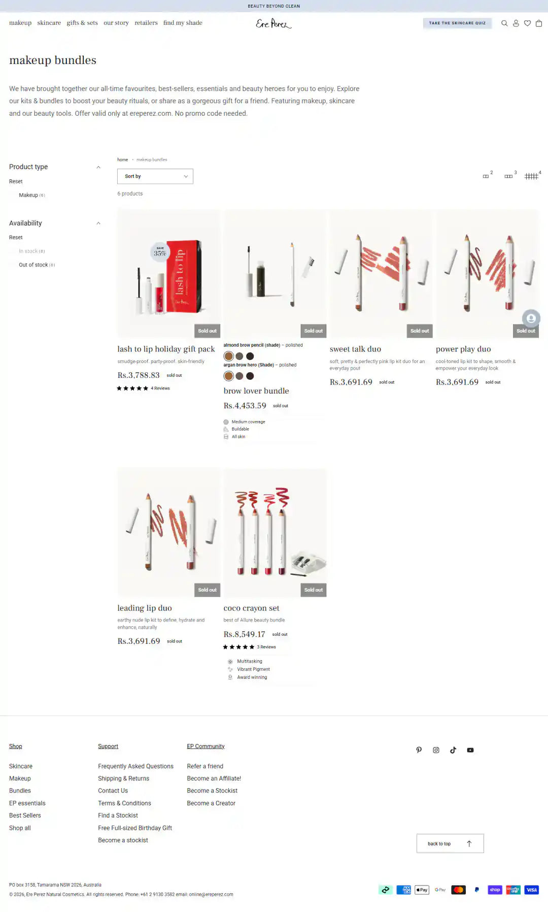 Ere Perez Shopify Project | Vivek Codes bundle page desktop Shopify storefront capture