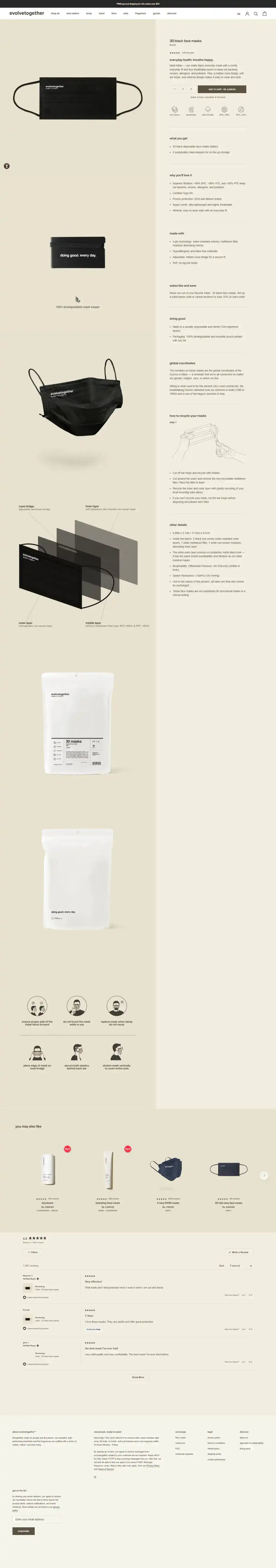 evolvetogether product page storefront screenshot