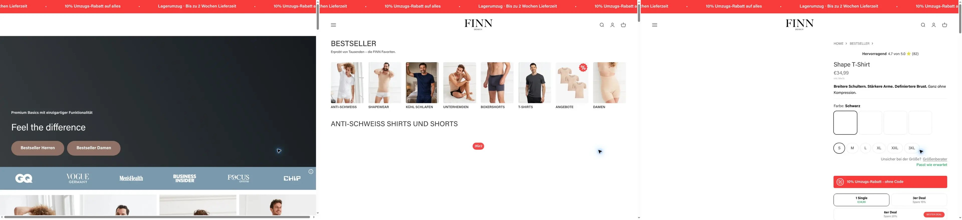 FINN Design collection page storefront screenshot