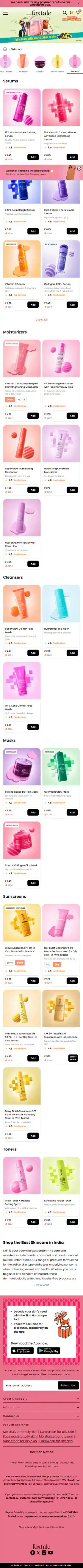 Foxtale Shopify Project | Vivek Codes collection page mobile Shopify storefront capture