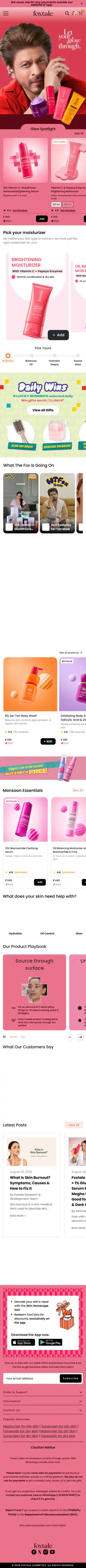 Foxtale Shopify Project | Vivek Codes homepage mobile Shopify storefront capture