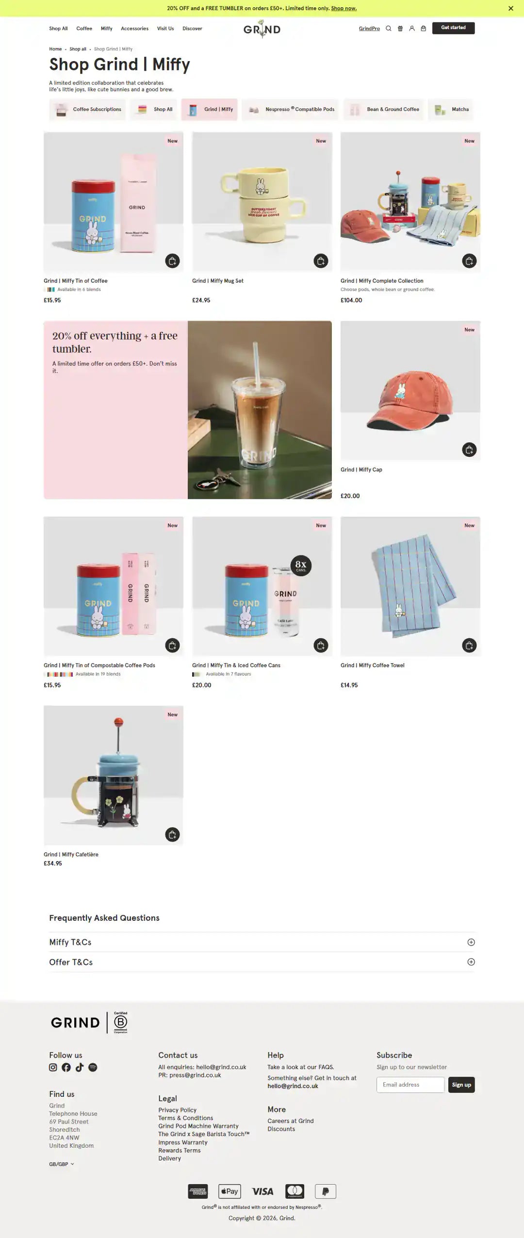 Grind collection page storefront screenshot