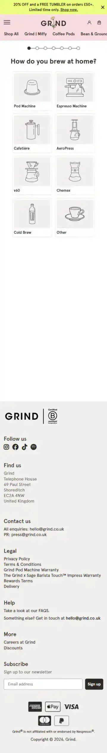 Grind Shopify Project | Vivek Codes product finder mobile Shopify storefront capture