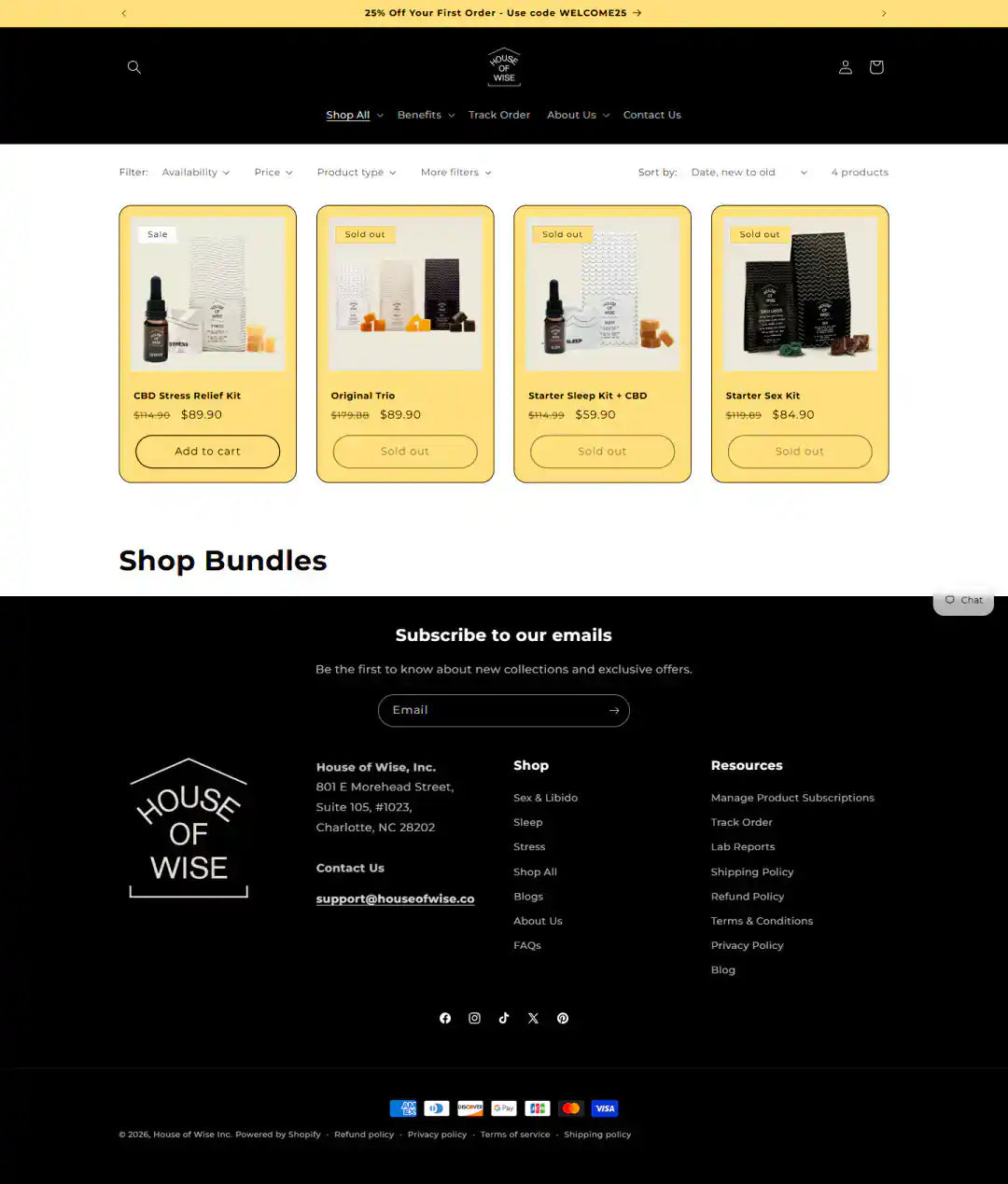 House of Wise bundle page page storefront screenshot