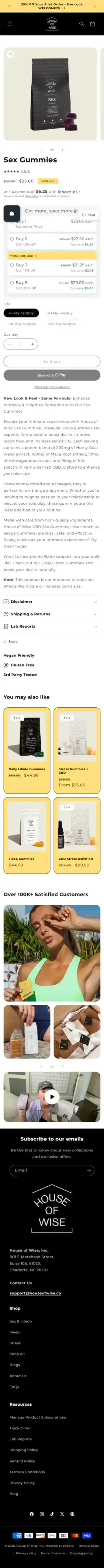 House of Wise Shopify Project | Vivek Codes product page mobile Shopify storefront capture