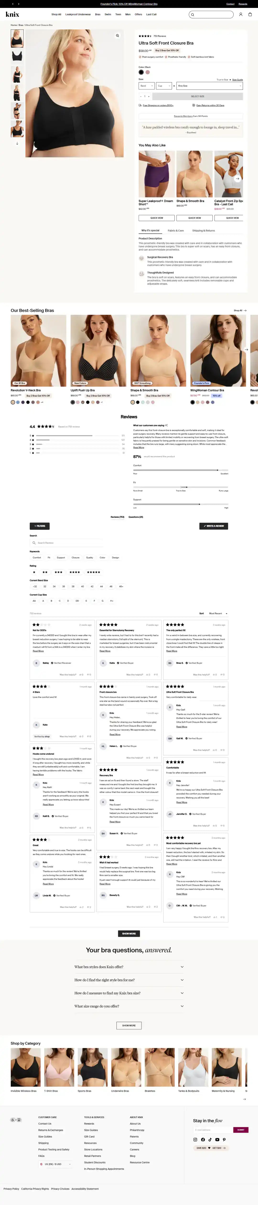 Knix Shopify Project | Vivek Codes product page desktop Shopify storefront capture