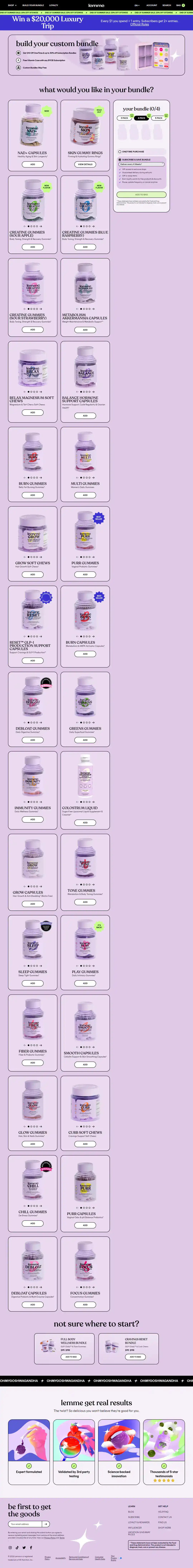Lemme bundle builder page storefront screenshot