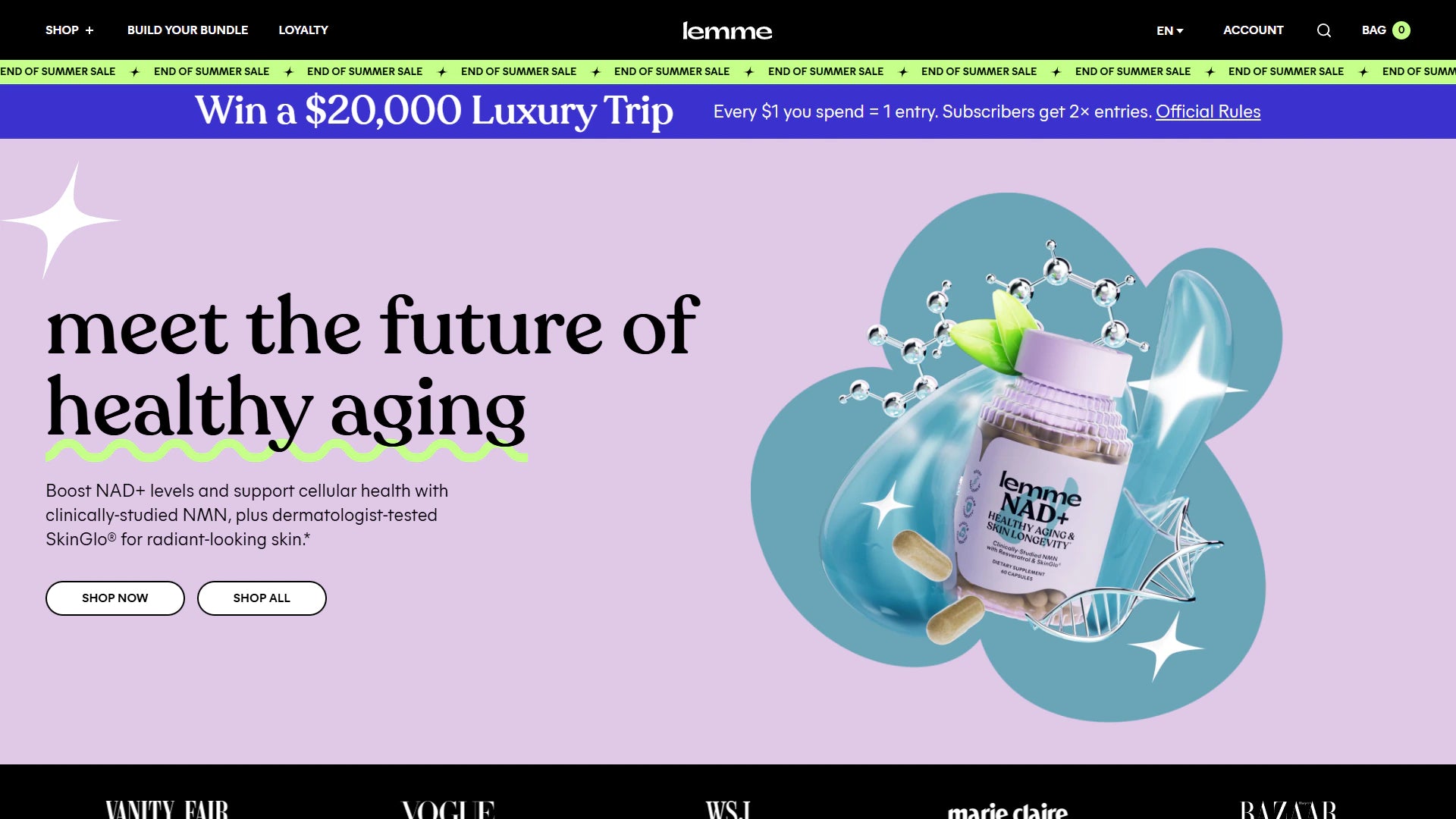 Lemme homepage storefront screenshot