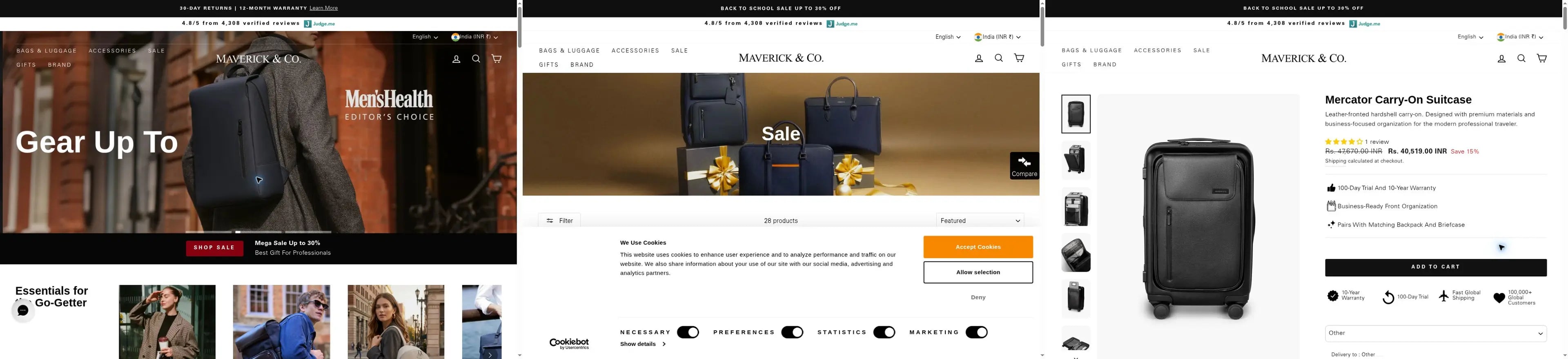Maverick & Co. product page storefront screenshot