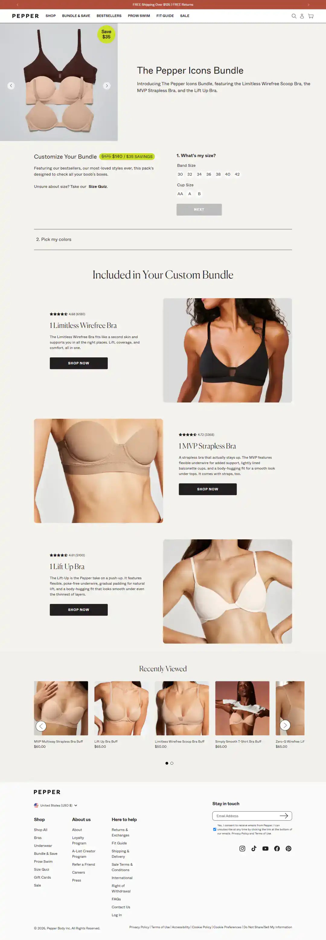Pepper bundle page page storefront screenshot