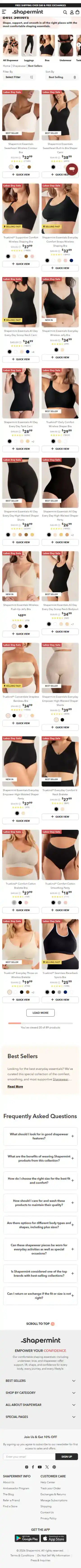 Shapermint Shopify Project | Vivek Codes collection page mobile Shopify storefront capture