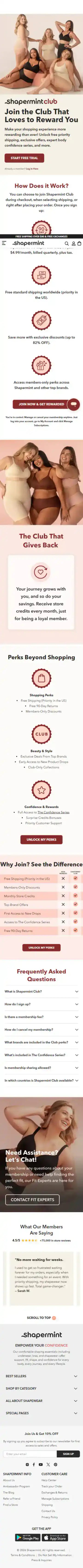 Shapermint Shopify Project | Vivek Codes subscription page mobile Shopify storefront capture