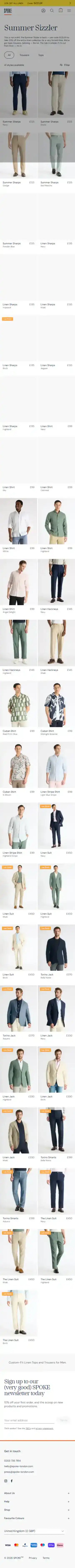 SPOKE London Shopify Project | Vivek Codes collection page mobile Shopify storefront capture