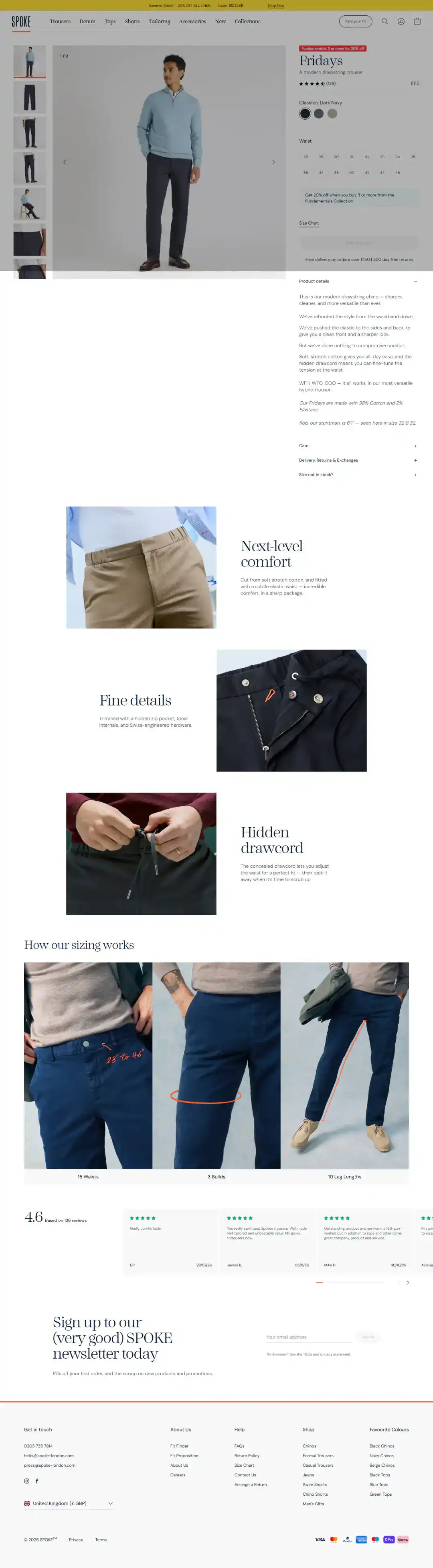 SPOKE London Shopify Project | Vivek Codes product page desktop Shopify storefront capture