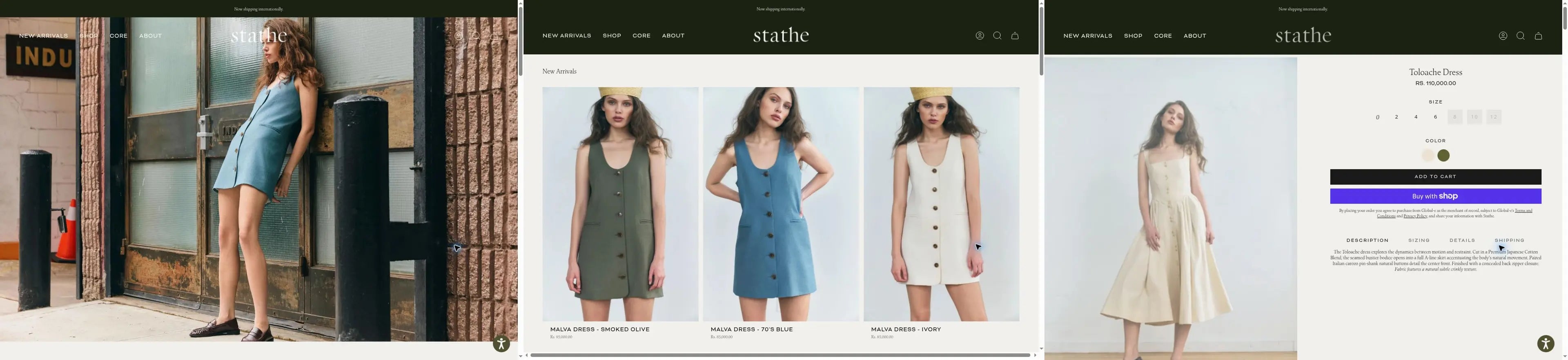 Stathe collection page storefront screenshot