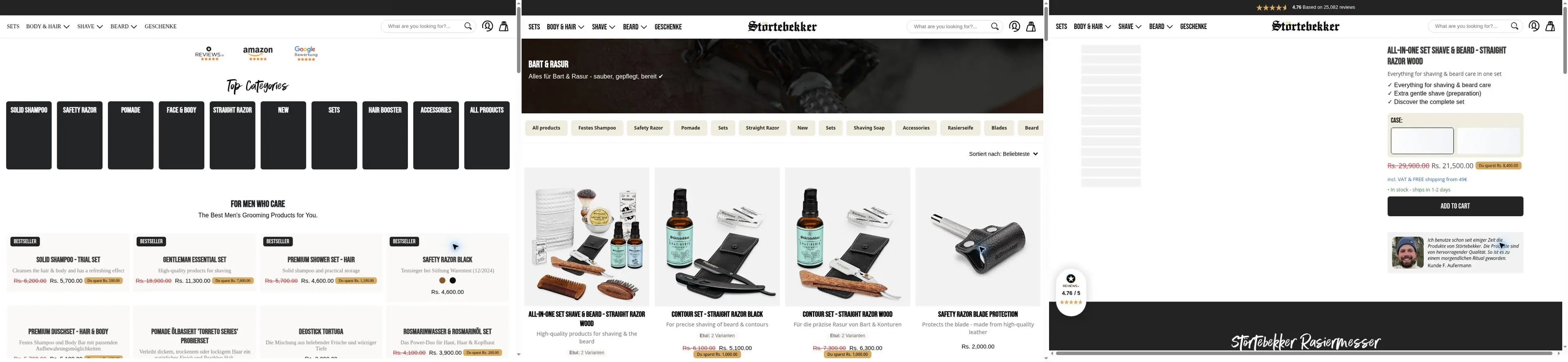 Störtebekker product page storefront screenshot
