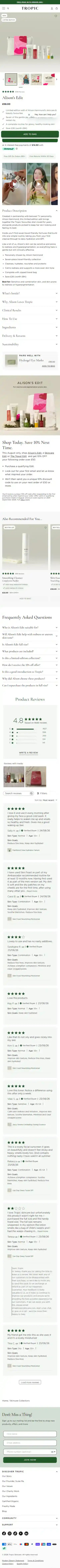 Tropic Skincare Shopify Project | Vivek Codes product page mobile Shopify storefront capture